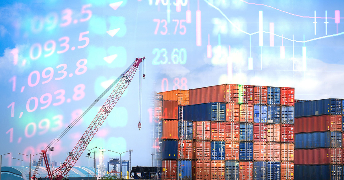 Container are prepared for their transport.